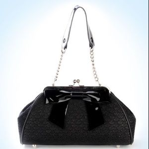Pinup Girl Glitter Bow Handbag